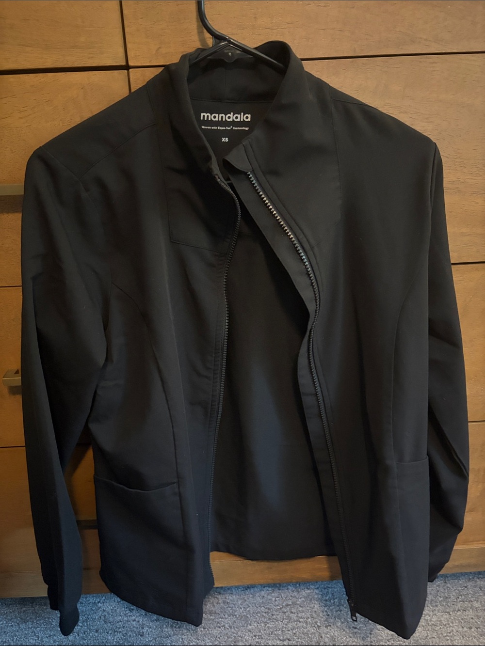 Mandala Women's Black Zip-Front Blazer Jacket